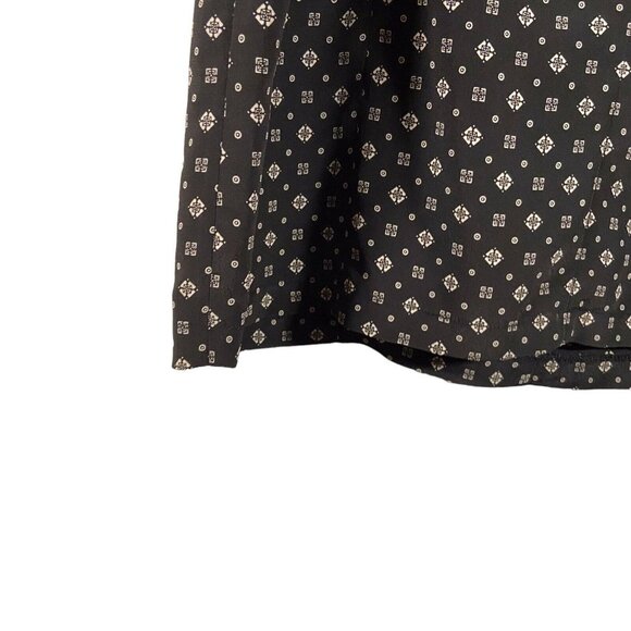 Technology Art Dress Large A line Short Geometric Black Cream Sleeveless Career - Picture 6 of 8